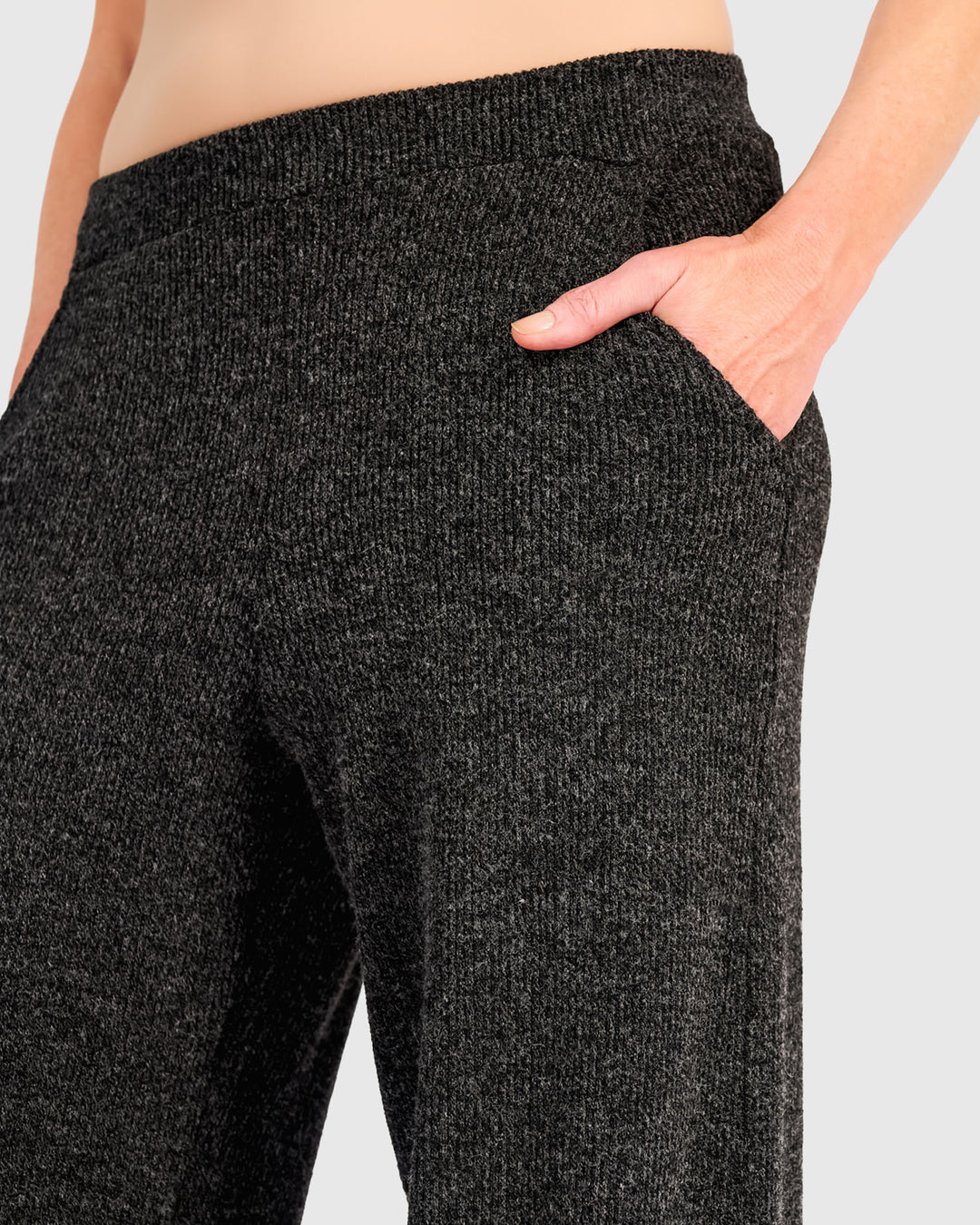 Urban Marl Knit Straight Pants, Shadow