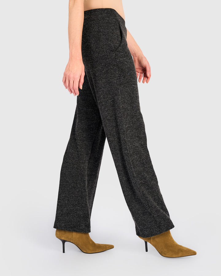 Urban Marl Knit Straight Pants, Shadow