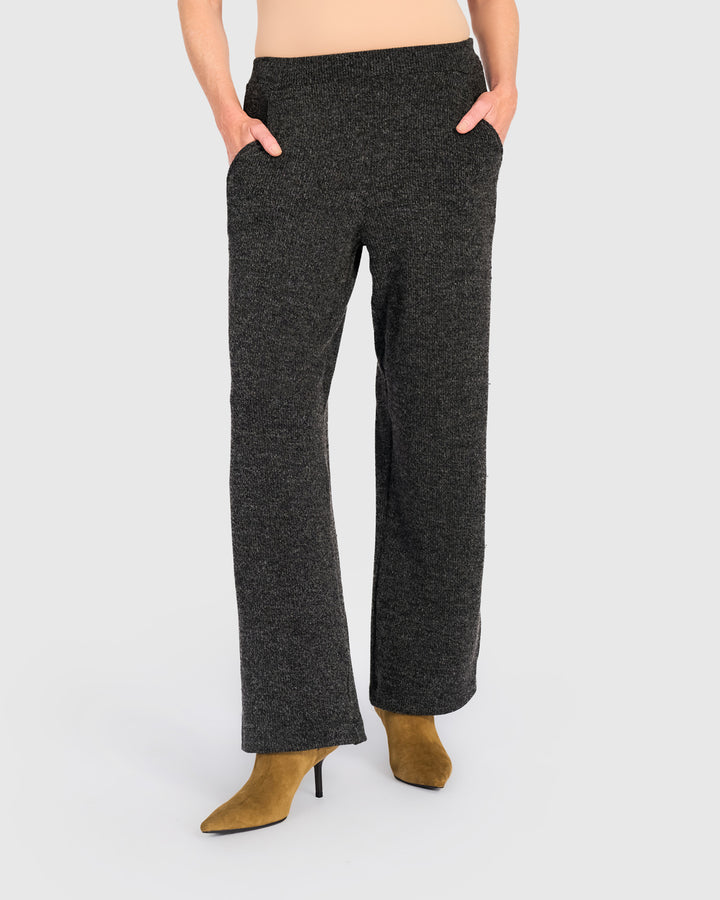 Urban Marl Knit Straight Pants, Shadow