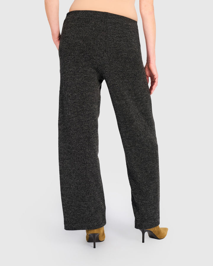 Urban Marl Knit Straight Pants, Shadow