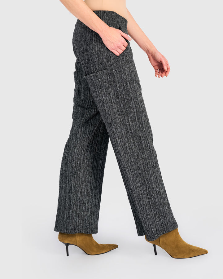 Urban Heather Knit Straight Pants, Graphite