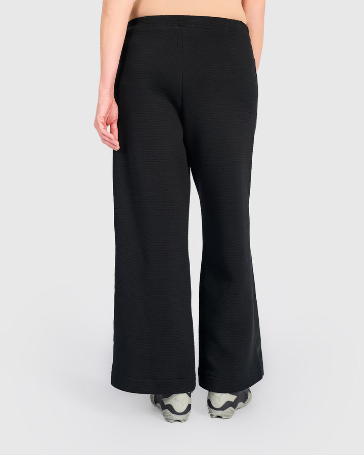 Urban Dimpled Straight Pants, Black