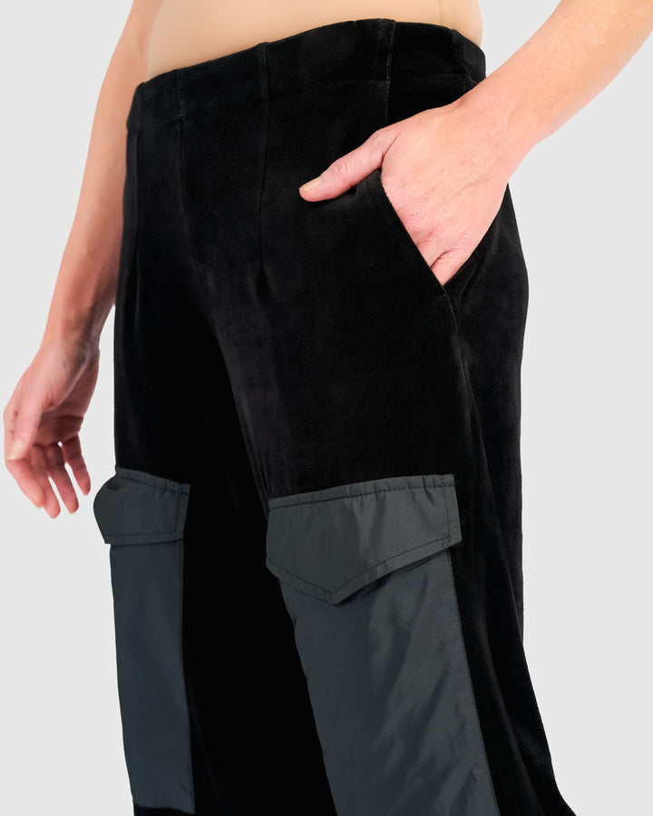 Urban Velvet Lounger Pants, Black