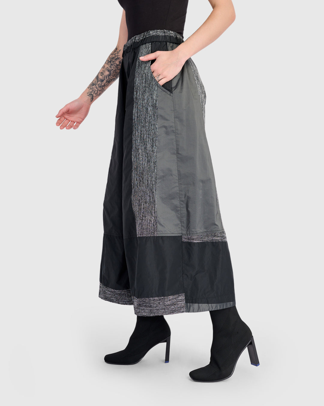 Tasset Wide Leg Pants, Iron