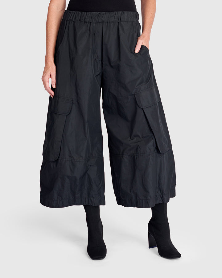 Urban Wide Cargo Pants, Black