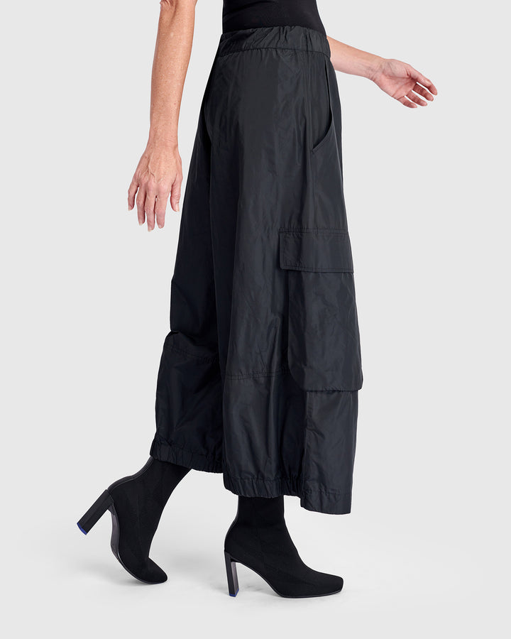 Urban Wide Cargo Pants, Black