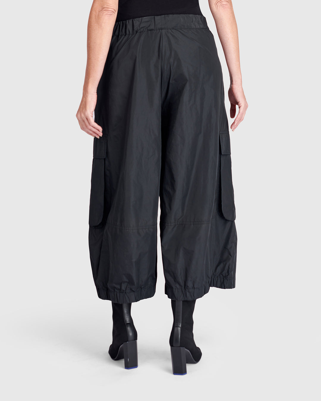 Urban Wide Cargo Pants, Black