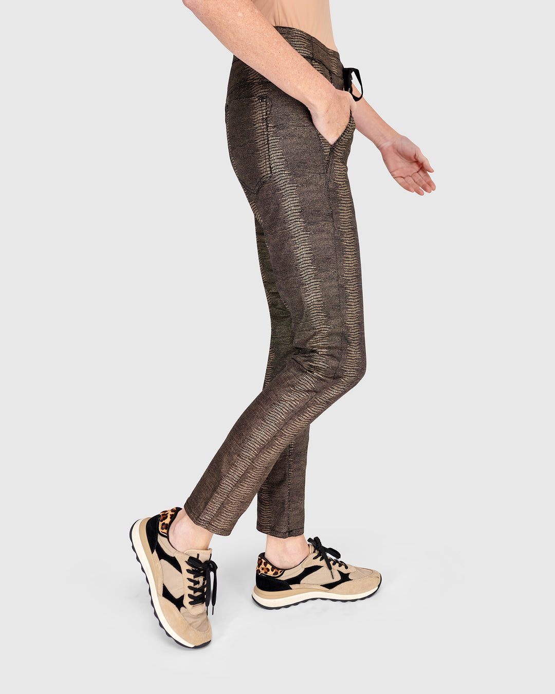 Serpent Iconic Stretch Jeans, Bronze