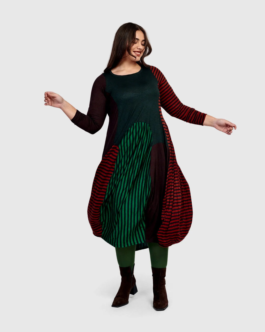 Juno Crew Cocoon Dress, Stripes Alembika U.S. Juno Crew Cocoon Dress, Stripes Alembika U.S.