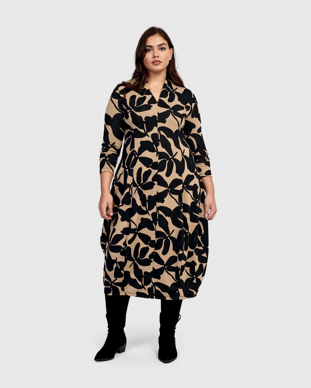 Honore Cocoon Dress, Blackout