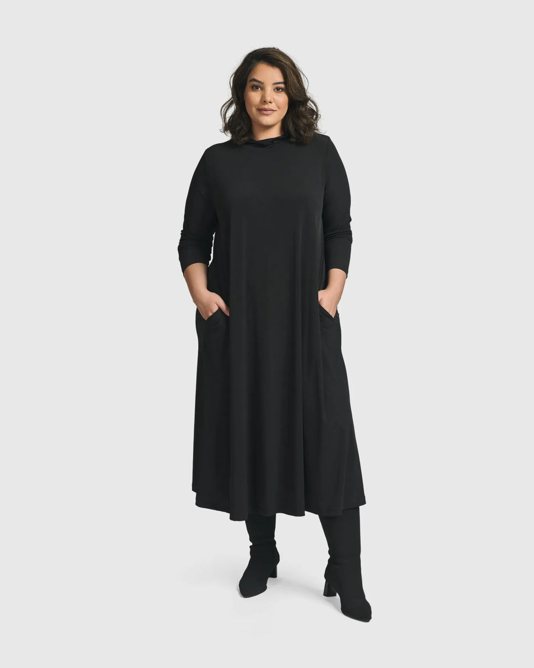 Alembika Women's Essential A Line Dress - Black Alembika Women's Essential A Line Dress - Black