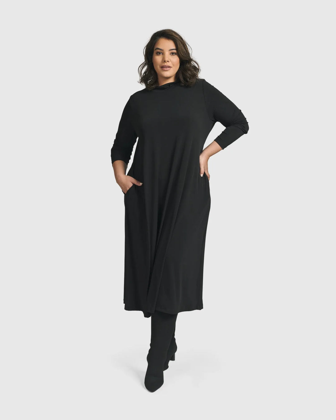 Alembika Women's Essential A Line Dress - Black Alembika Women's Essential A Line Dress - Black