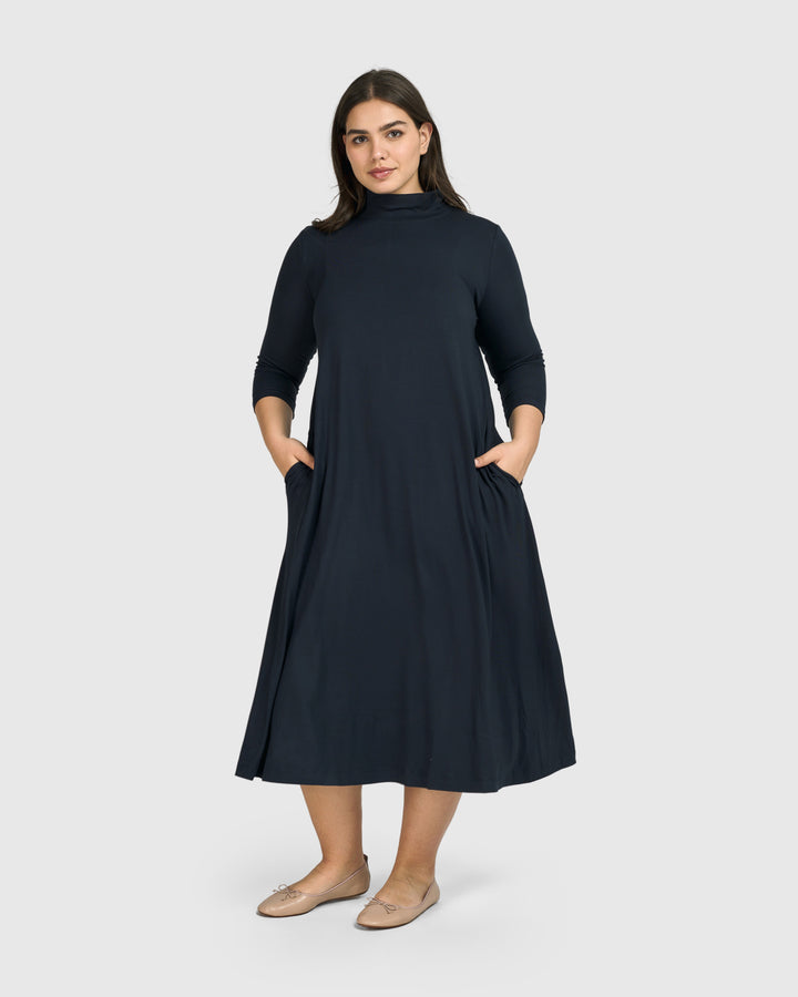 Essential A-Line Dress, Ocean