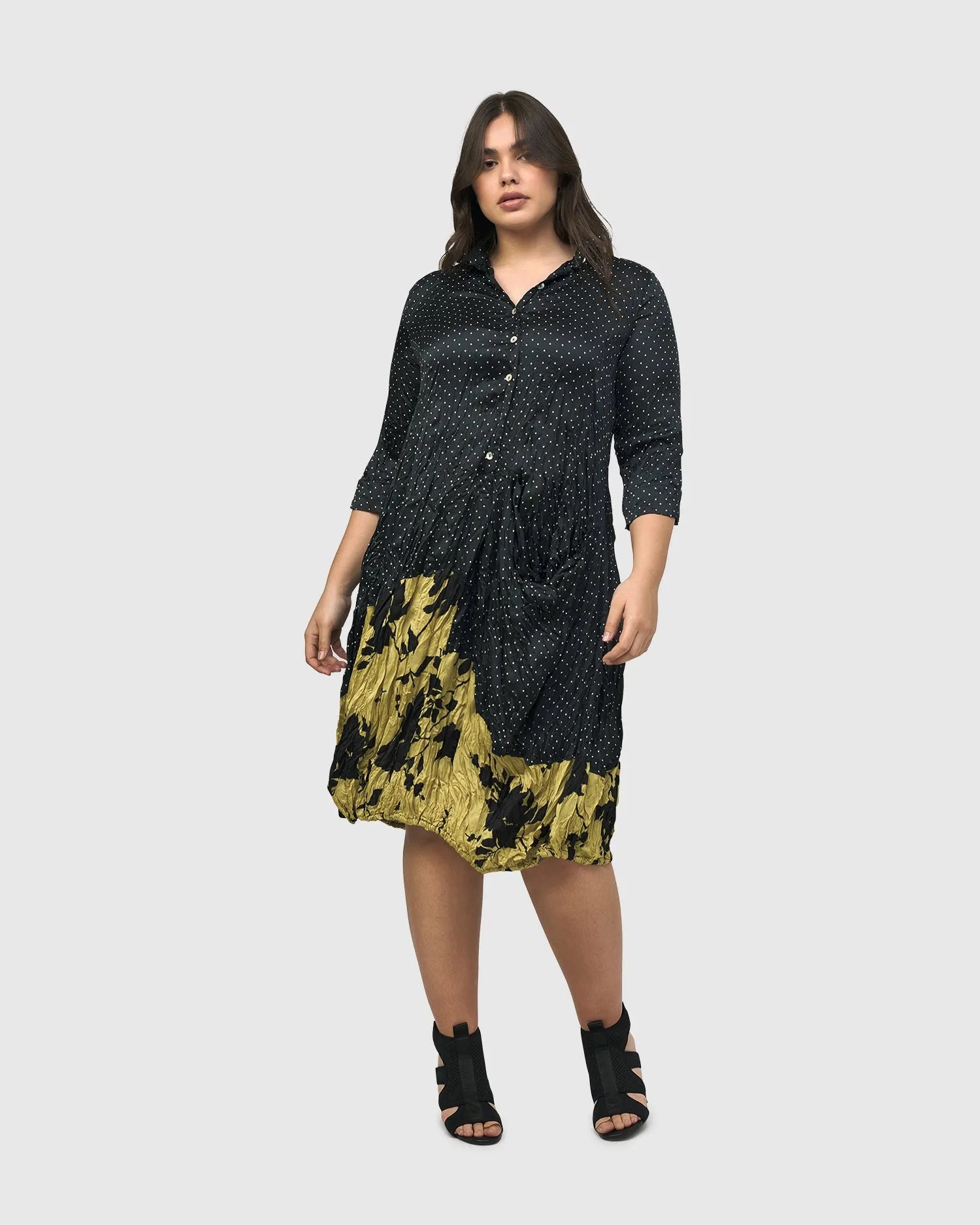 スカート ARMARIUM 'Livia' dress Amazon Leaf Belted Silk Dress | Marciano