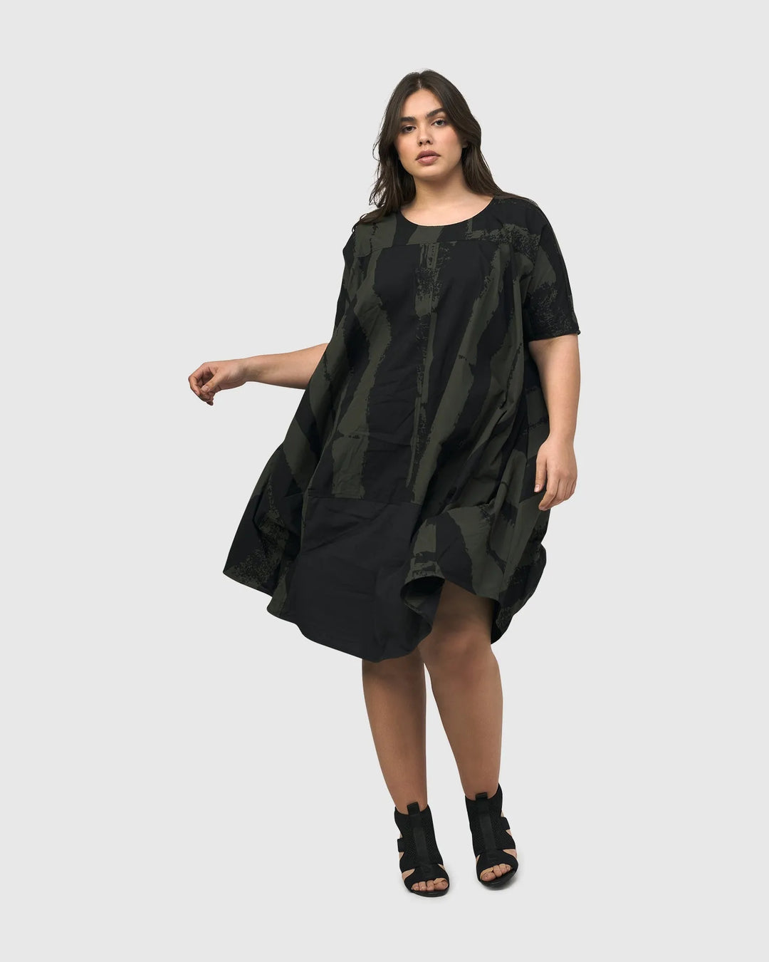 Urban Sake Muumuu Dress, Khaki Alembika U.S. Urban Sake Muumuu Dress, Khaki Alembika U.S.