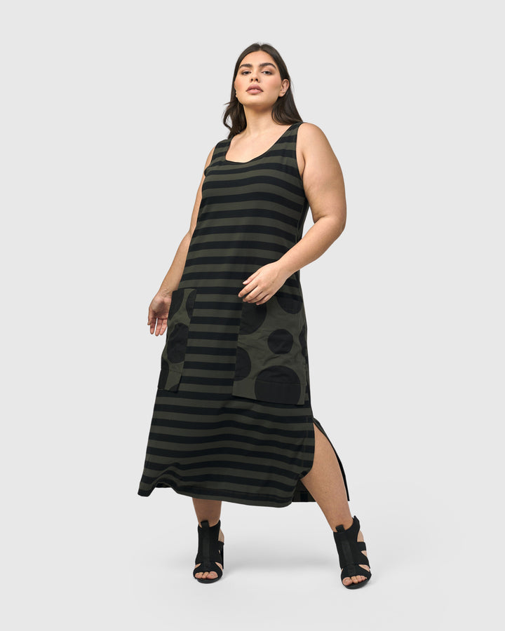 Urban Maxi Tank Dress, Khaki