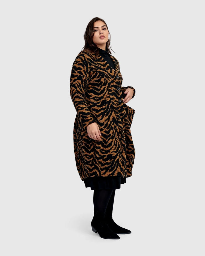 Penny Cocoon Coat, Tiger