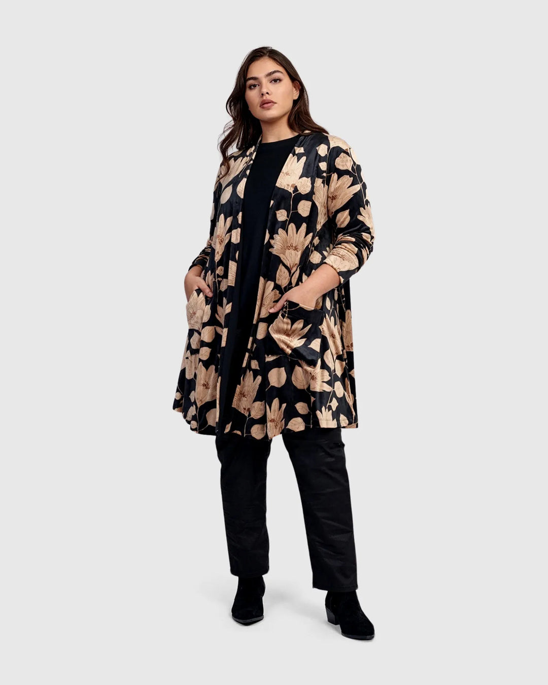 Velvet Smoking Jacket, Floral