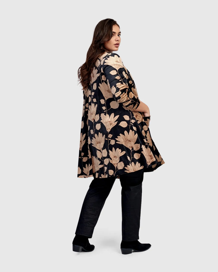 Velvet Smoking Jacket, Floral