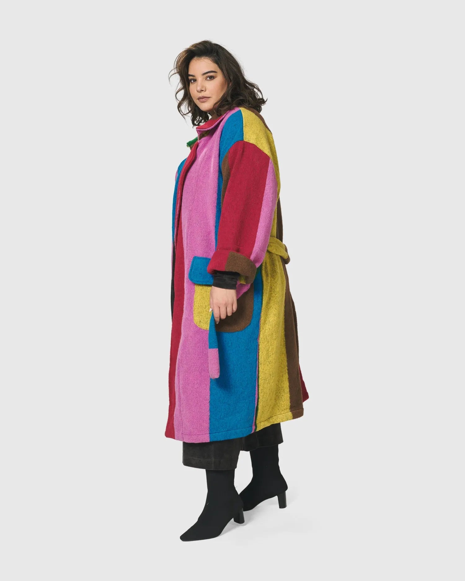 【いろは】Trois Dress Coat Urban Technicolor Dream Coat – Alembika U.S.