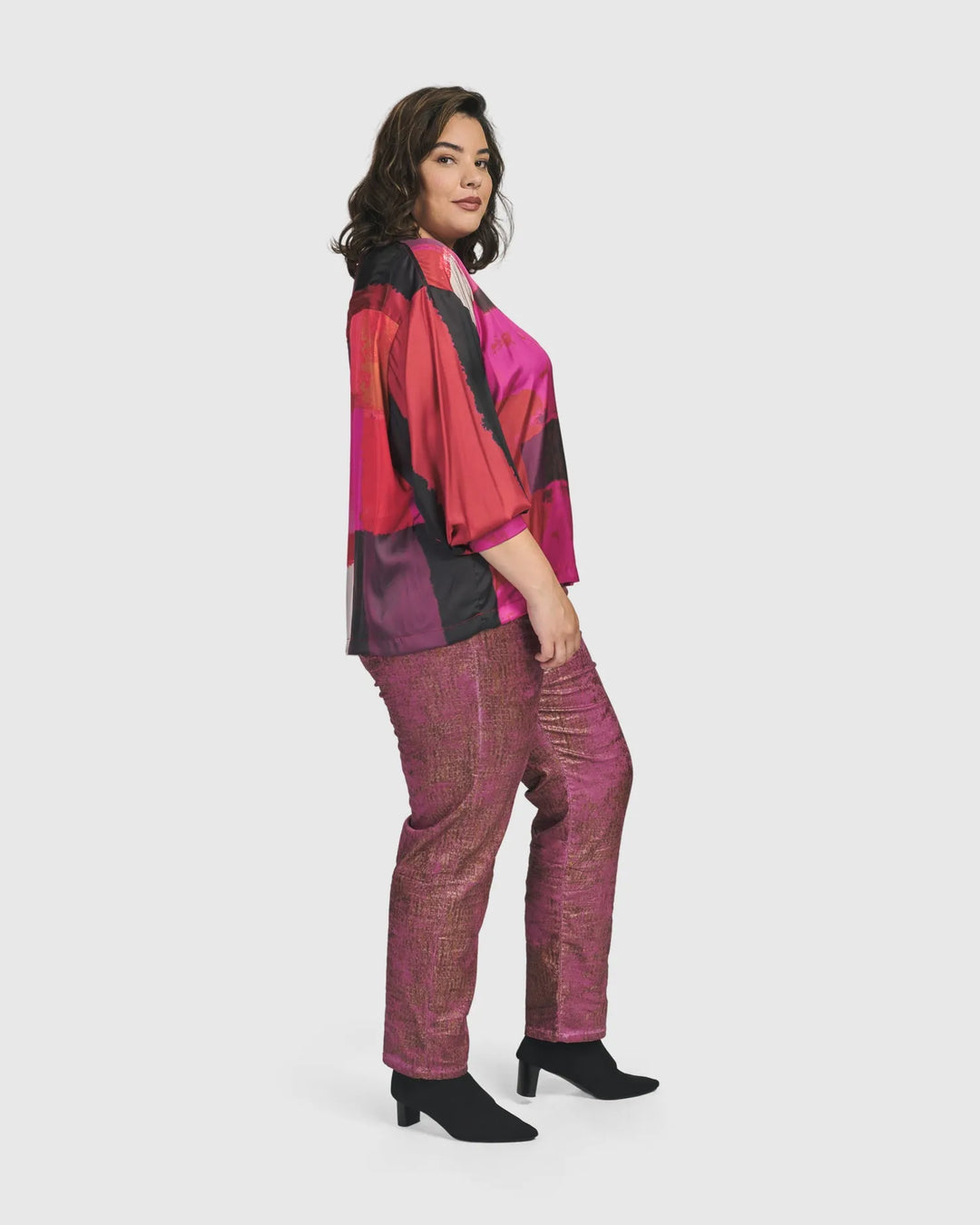 Sunset Strip Boxy Top, Magenta