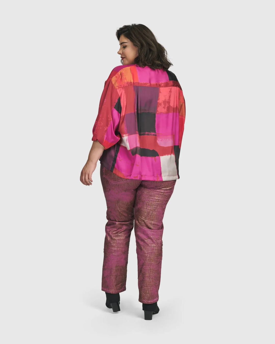 Sunset Strip Boxy Top, Magenta