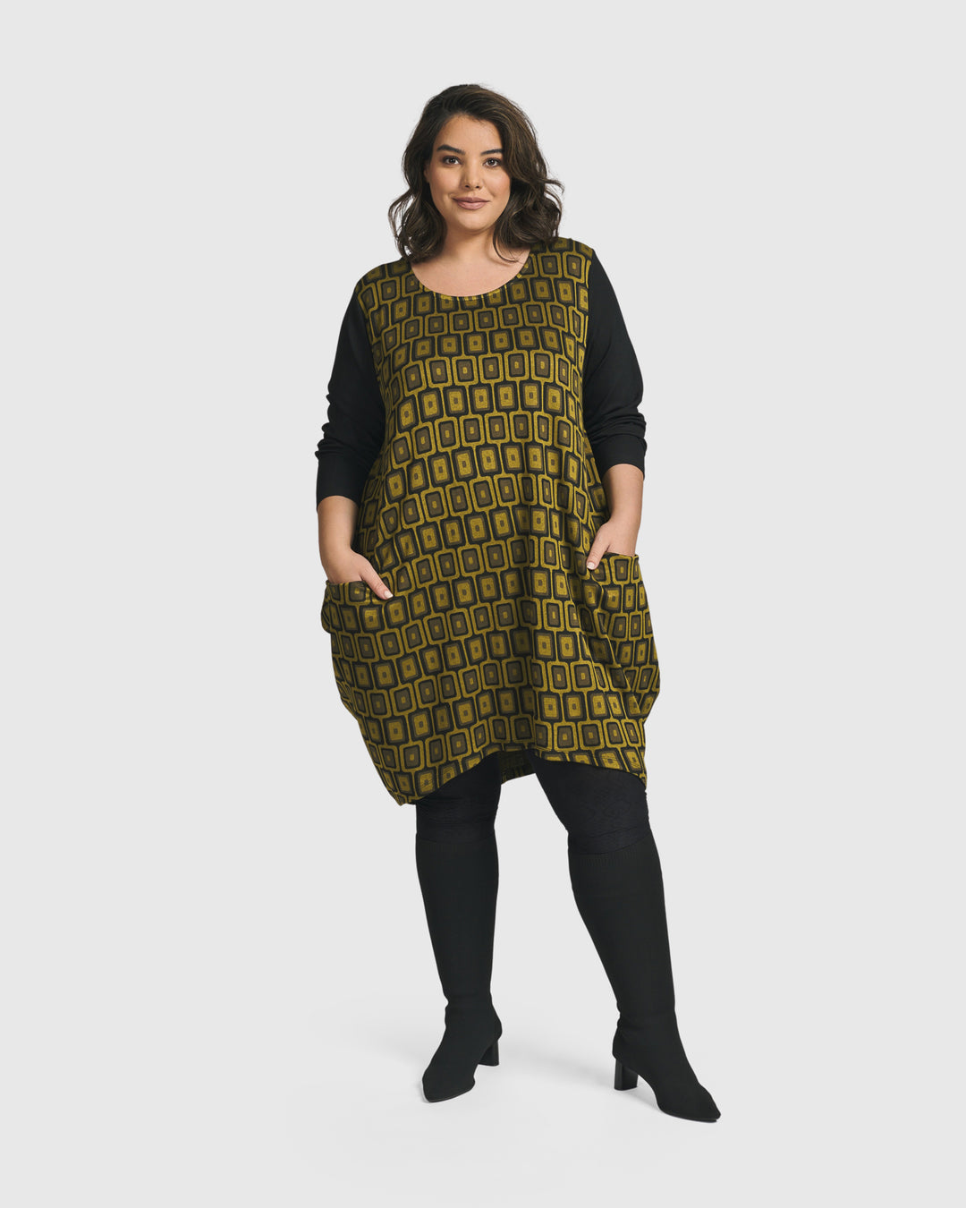 Dynamite Days Cocoon Tunic, Chartreuse