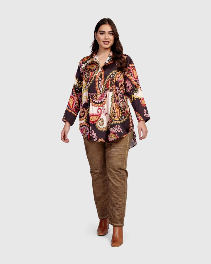 Bernie Babydoll Top, Paisley