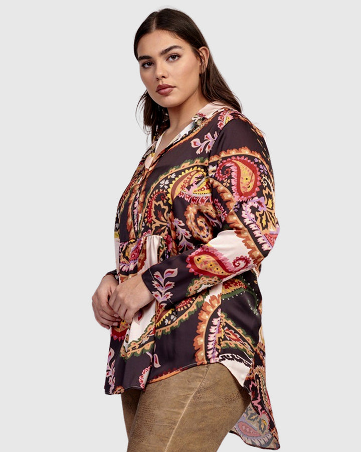 Bernie Babydoll Top, Paisley