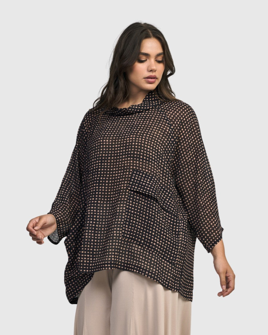 Delancey Pullover Top, Dots