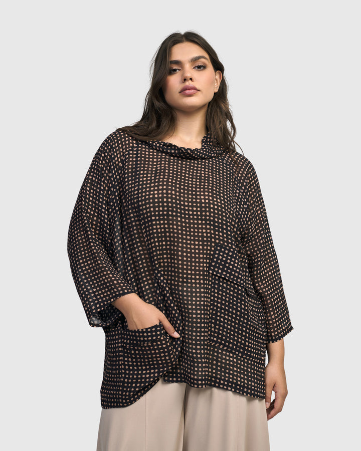Delancey Pullover Top, Dots