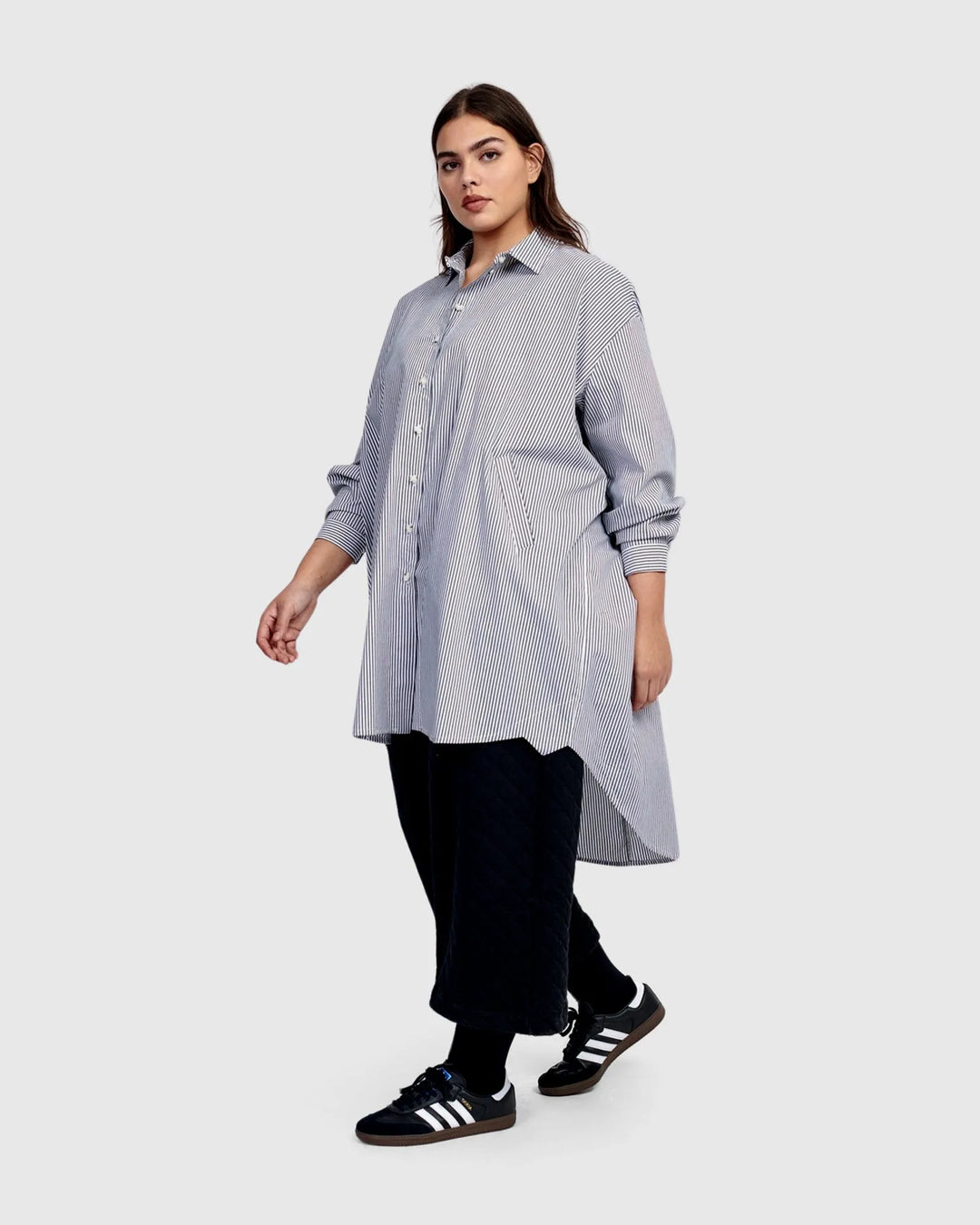 Urban Hanna Oversized Tunic Shirt, Lines