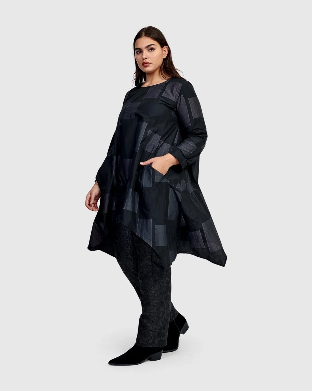 Urban Tekna Oversized Tunic Top, Squares