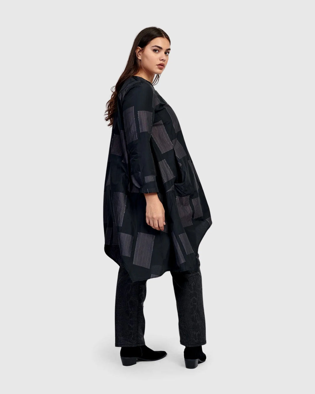 Urban Tekna Oversized Tunic Top, Squares