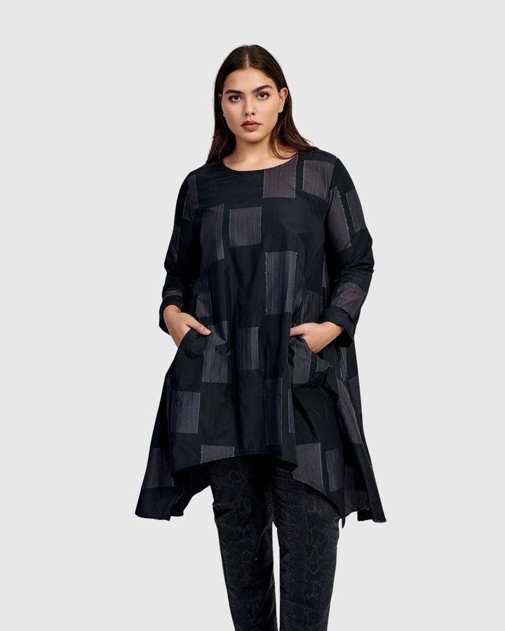 Urban Tekna Oversized Tunic Top, Squares