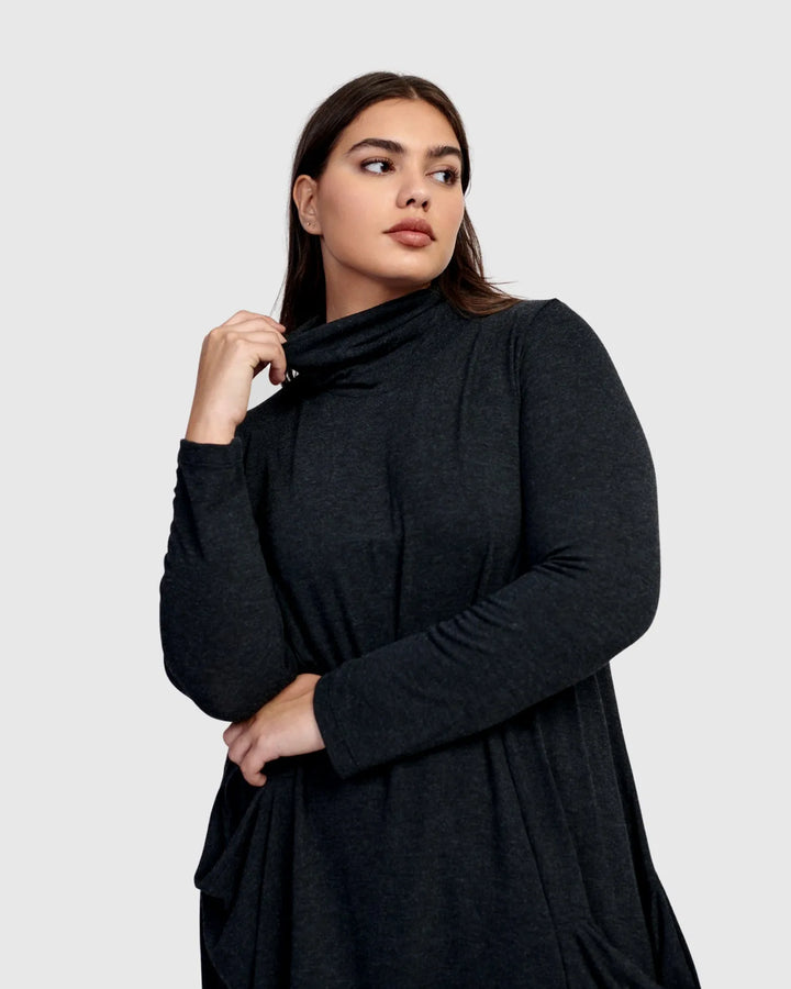 Urban Engines Turtleneck Top, Graphite