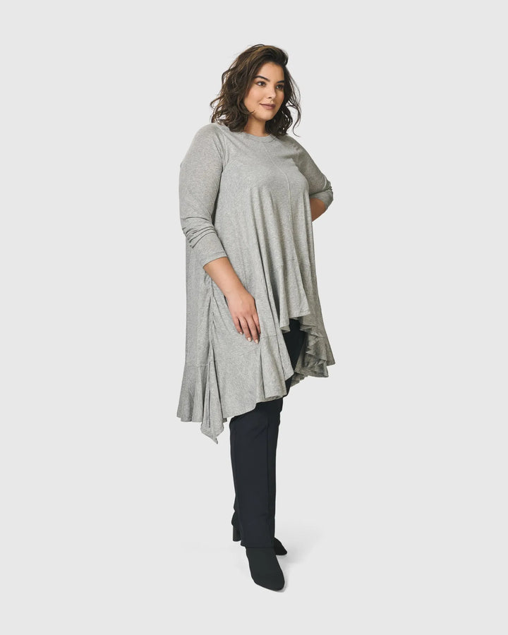 Urban Spice of Life Hi Lo Trapeze Top, Grey