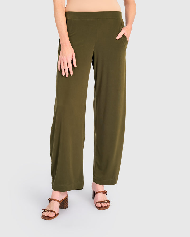 Essential Slinky Flow Pants, Khaki