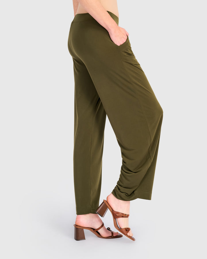 Essential Slinky Flow Pants, Khaki