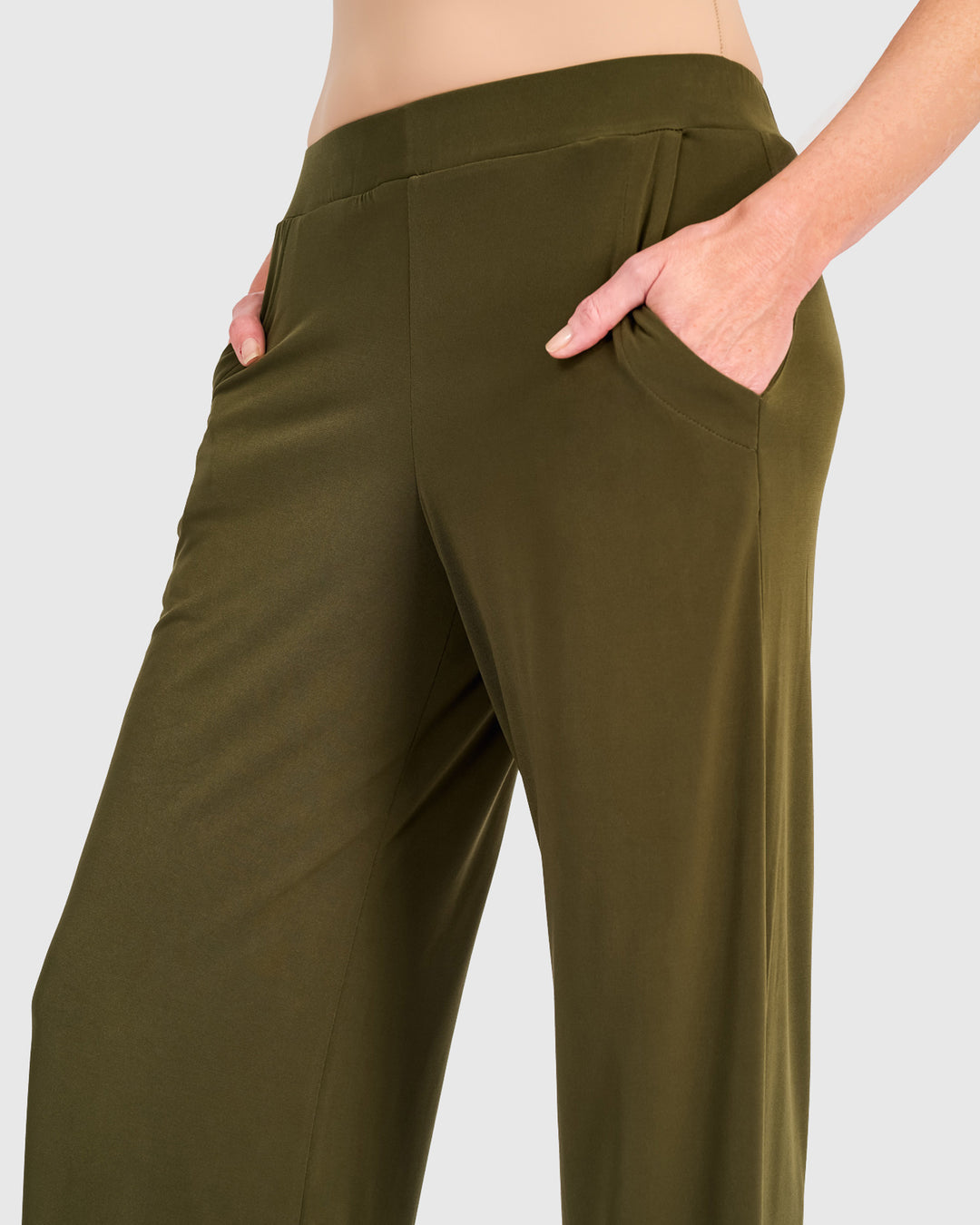 Essential Slinky Flow Pants, Khaki