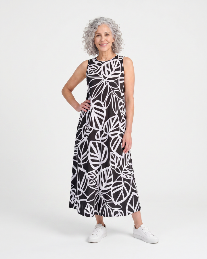 Fronda A-line Midi Dress, Mono