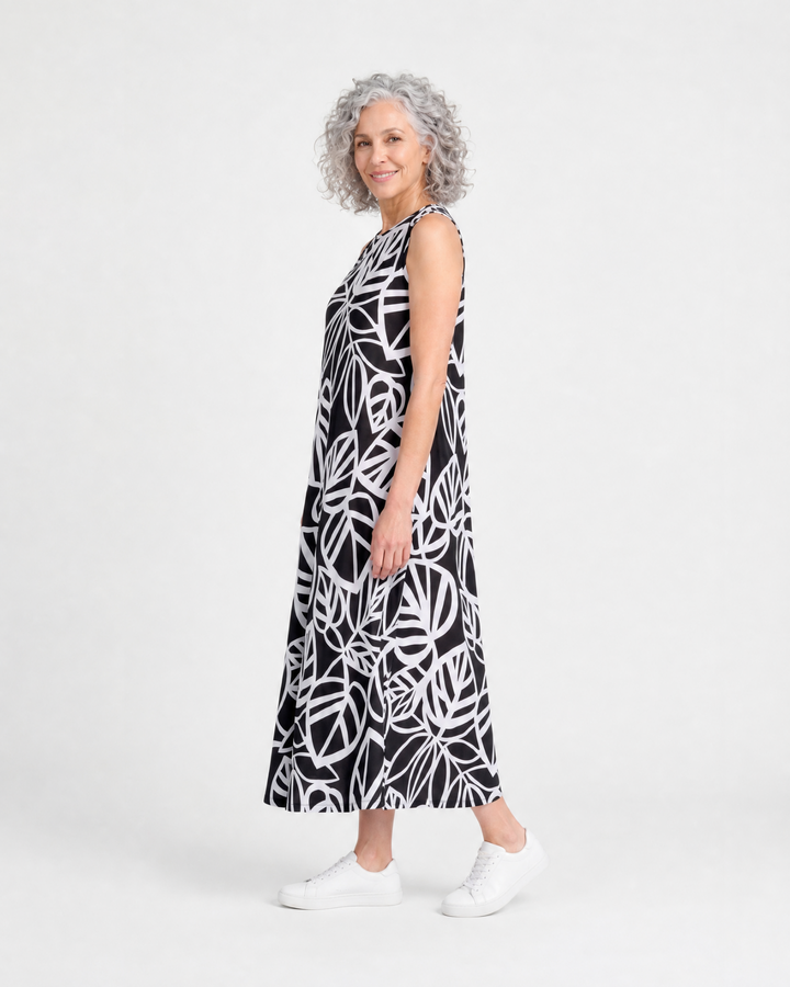 Fronda A-line Midi Dress, Mono