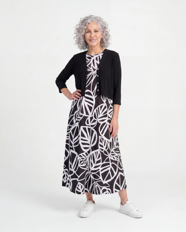 Fronda A-line Midi Dress, Mono