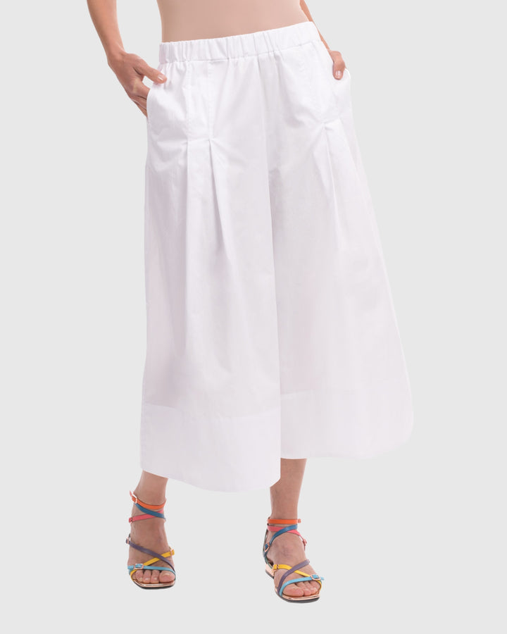 Cara Culotte Pants, White