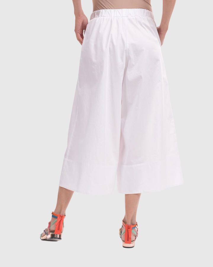 Cara Culotte Pants, White