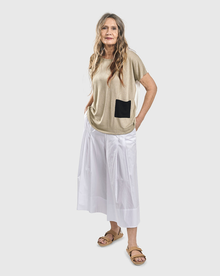 Cara Culotte Pants, White
