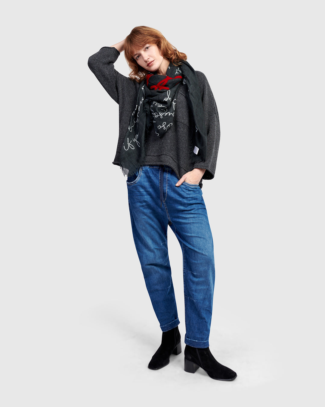 Dance the Blues Scarf, Black