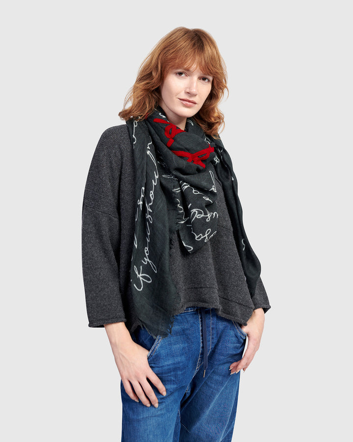 Dance the Blues Scarf, Black