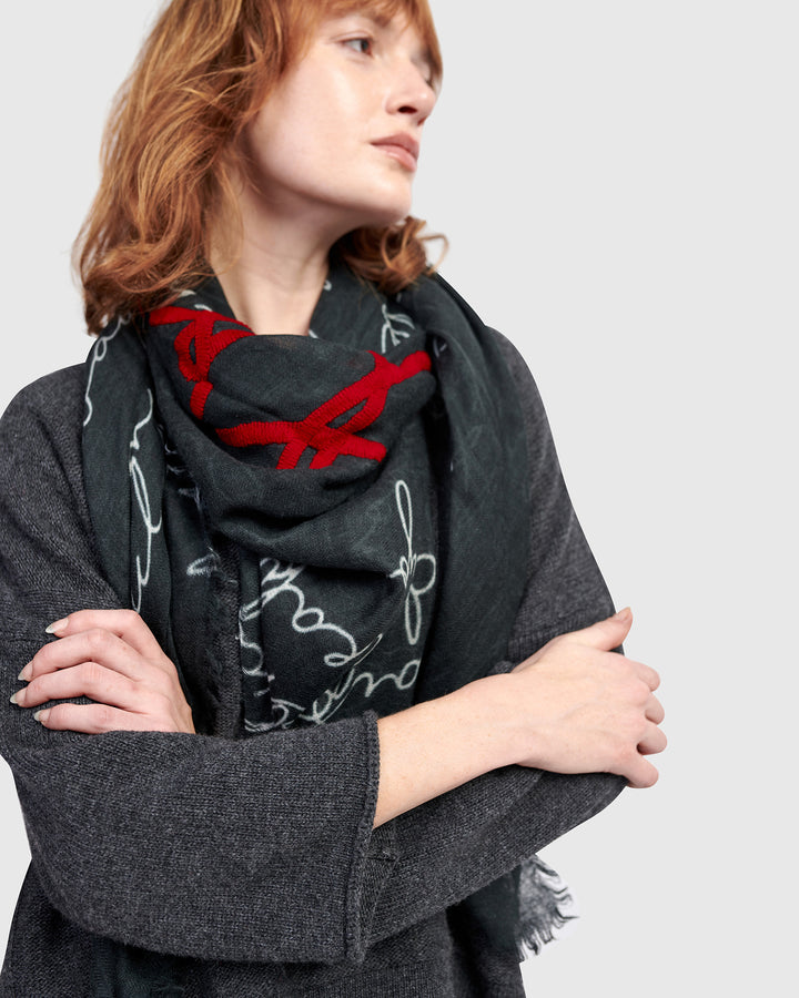 Dance the Blues Scarf, Black