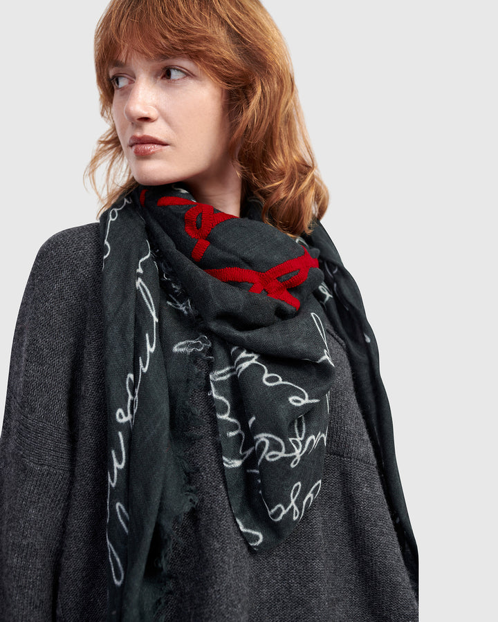 Dance the Blues Scarf, Black